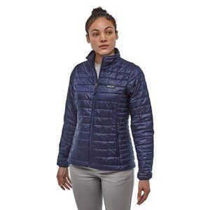 Patagonia Nano Puff Jacket Women's Small Classic Navy Blue Windproof